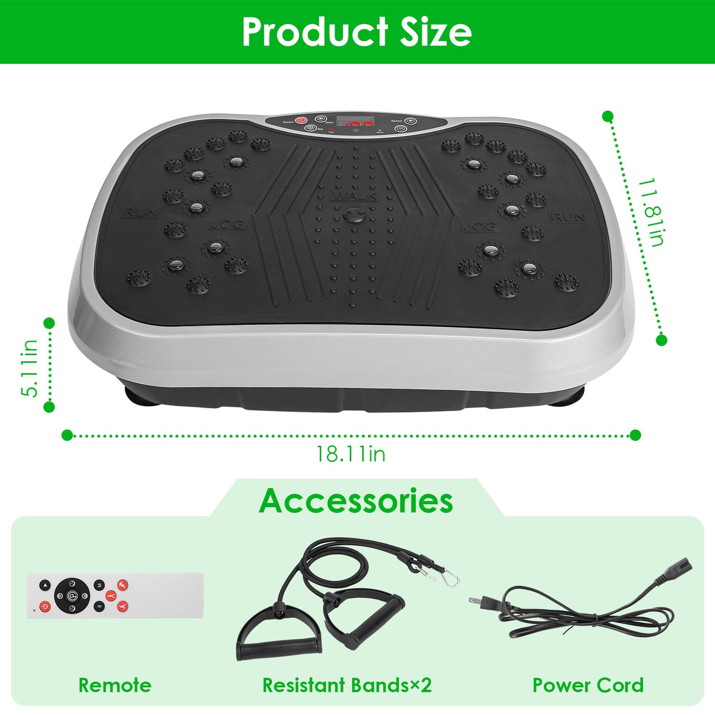Vibration Exercise Machine With Resistant Bands