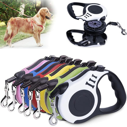 Durable Dog Leash, Automatic Retractable Nylon Cat/Dog Lead Extension