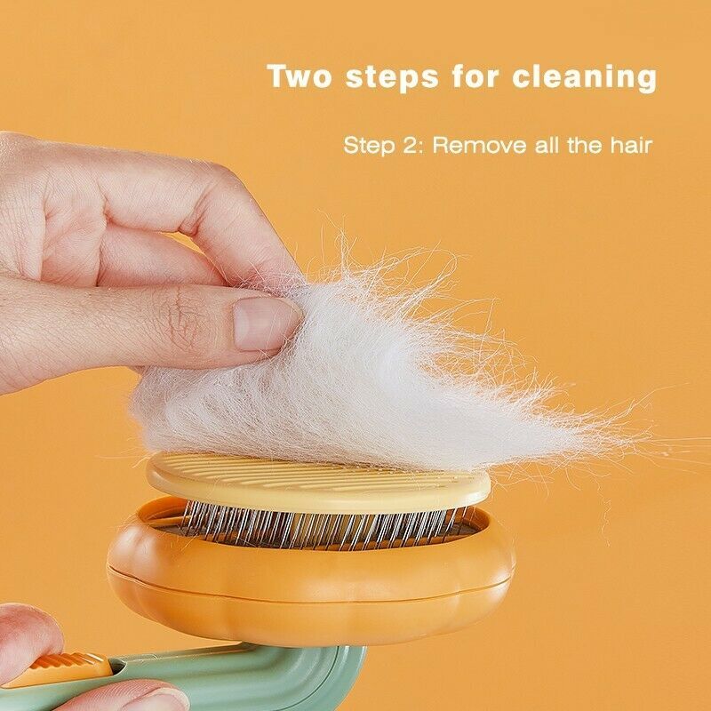 Pet Pumpkin Brush, Pet Grooming Self Cleaning Slicker Brush For Dogs Cats Puppy Rabbit