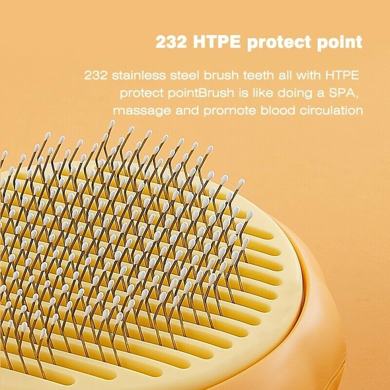 Pet Pumpkin Brush, Pet Grooming Self Cleaning Slicker Brush For Dogs Cats Puppy Rabbit