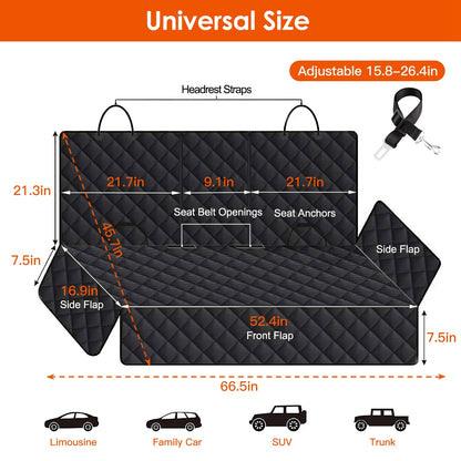 Dog Car Seat Cover ,Waterproof Scratchproof Pet Car Rear Protector Mat