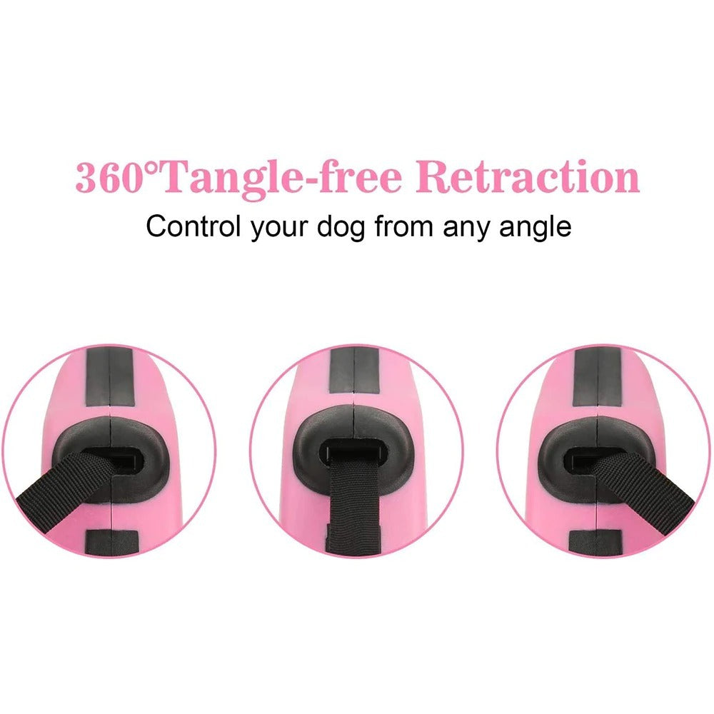 Durable Dog Leash, Automatic Retractable Nylon Cat/Dog Lead Extension