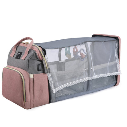Mummy Baby Crib Backpack Large Capacity Insulated Bag