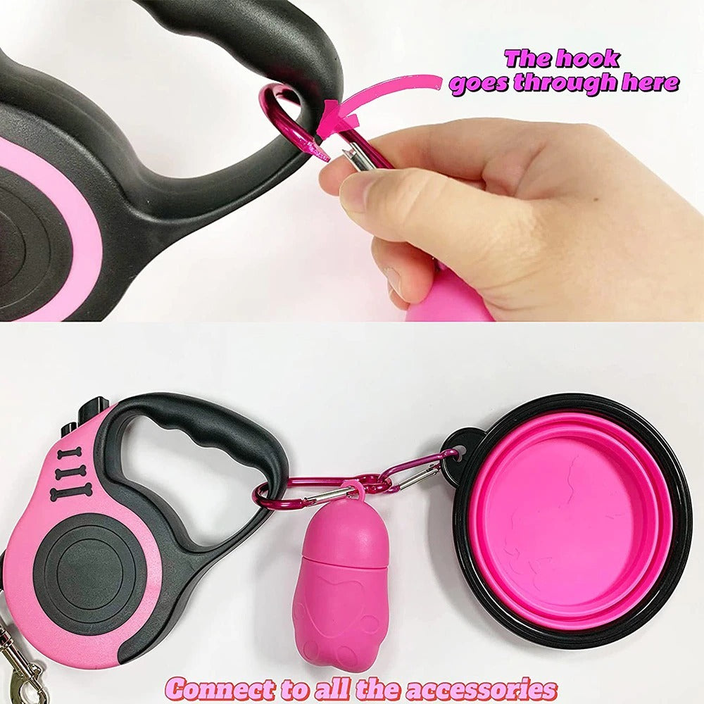 Durable Dog Leash, Automatic Retractable Nylon Cat/Dog Lead Extension
