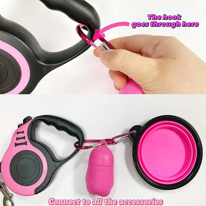 Durable Dog Leash, Automatic Retractable Nylon Cat/Dog Lead Extension