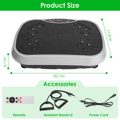 Vibration Exercise Machine With Resistant Bands