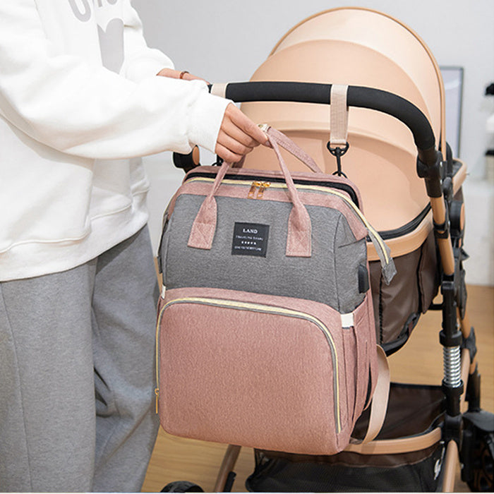 Mummy Baby Crib Backpack Large Capacity Insulated Bag