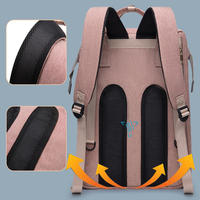 Mummy Baby Crib Backpack Large Capacity Insulated Bag